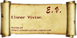 Elsner Vivien névjegykártya